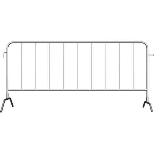 Absperrgitter Typ L Fence aus Stahl, Länge 2500 mm, mit angeschweißten Füßen