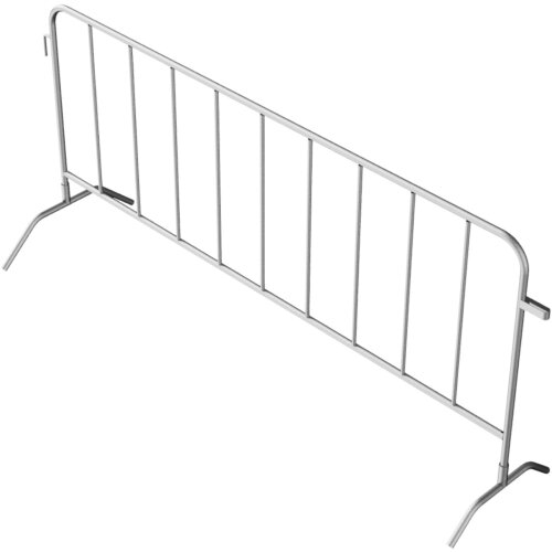 Absperrgitter Typ L Fence aus Stahl, Länge 2500 mm, mit angeschweißten Füßen