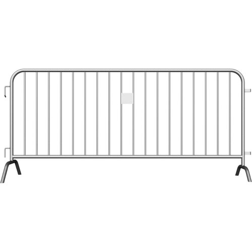 Absperrgitter Typ U aus Stahl, Länge ca. 2500 mm, mit angeschweißten Füßen