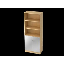 Aktenschrank 5 Ordnerhöhen mit Sockelblende, 2 OH...