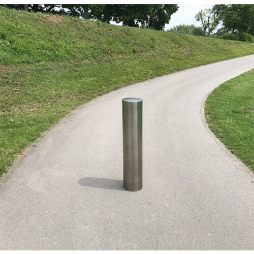Absperrpfosten Bollard Ø 154 mm aus Edelstahl