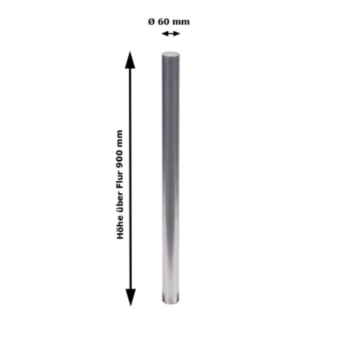 Absperrpfosten Bollard Ø 60 mm, feststehend
