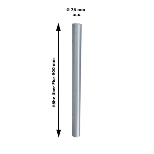 Absperrpfosten Bollard Ø 76 mm, feststehend