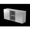Sideboard 2OH mit Schiebetüren Grau/Silber