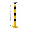Stahlrohrpoller/Rammschutzpoller Bollard Ø 152 mm, elastisch
