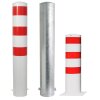 Stahlrohrpoller/Rammschutzpoller Bollard Ø 193 mm Befestigung zum Einbetonieren  Gesamtlänge 1200 Option mit aufgeschweißter Stahlkappe