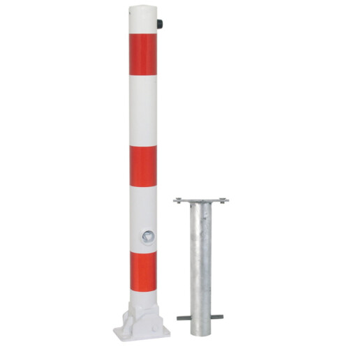 Absperrpfosten Bollard Ø 76 mm Bauart feststehend  Befestigung zum Einbetonieren  Gesamtlänge 1400