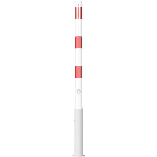 Absperrpfosten Bollard Ø 60 mm Bauart herausnehmbar  Befestigung zum Einbetonieren inkl. Bodenhülse  Gesamtlänge 1300
