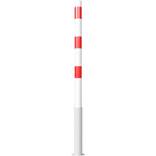Absperrpfosten Bollard Ø 60 mm Bauart herausnehmbar  Befestigung zum Einbetonieren inkl. Bodenhülse  Gesamtlänge 1300