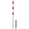 Absperrpfosten Bollard Ø 60 mm Bauart herausnehmbar  Befestigung zum Einbetonieren inkl. Bodenhülse  Gesamtlänge 1300
