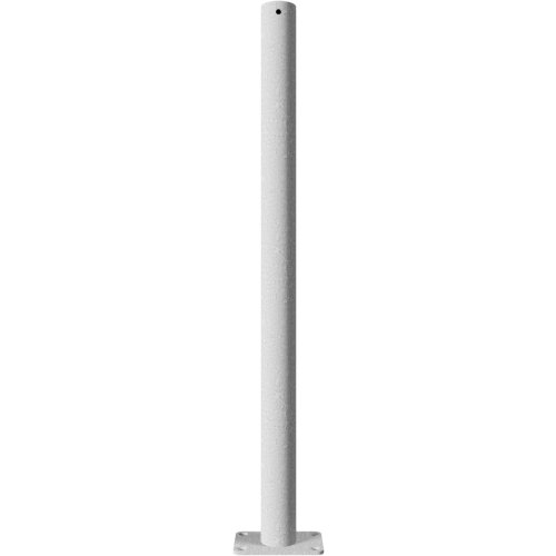 Absperrpfosten Bollard Ø 60 mm Bauart feststehend  Befestigung zum Aufdübeln mit Bodenplatte 150 x 100 mm  Gesamtlänge 900