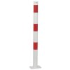 Absperrpfosten Bollard Ø 60 mm Bauart feststehend  Befestigung zum Aufdübeln mit Bodenplatte 150 x 100 mm  Gesamtlänge 900