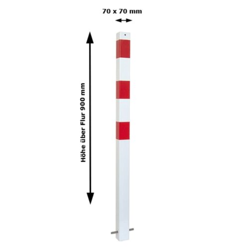 Absperrpfosten Bollard 70 x 70 mm