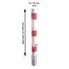 Absperrpfosten Bollard 70 x 70 mm, umlegbar mit Hebe- und Kippmechanik