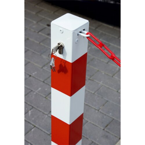 Sperrkettenpfosten Bollard 70 x 70 mm