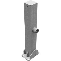 Absperrpfosten Bollard 70 x 70 mm, umlegbar Befestigung...