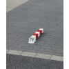 Absperrpfosten Bollard 70 x 70 mm, umlegbar Befestigung zum Aufdübeln  Pfosten Farbe ohne Farbe, verzinkt  Schließung mit Dreikant/ Schließung unten