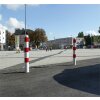 Absperrpfosten Bollard Ø 108 mm Bauart feststehend  Befestigung zum Einbetonieren  Gesamtlänge 1300