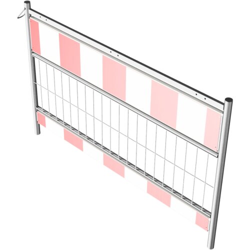 Schrankenzaun Cordon Perfect nach TL mit Tastleiste Farbe rot/weiß  Folie RA1  Länge 1600