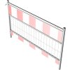 Schrankenzaun Cordon Perfect nach TL mit Tastleiste Farbe rot/weiß  Folie RA1  Länge 1600