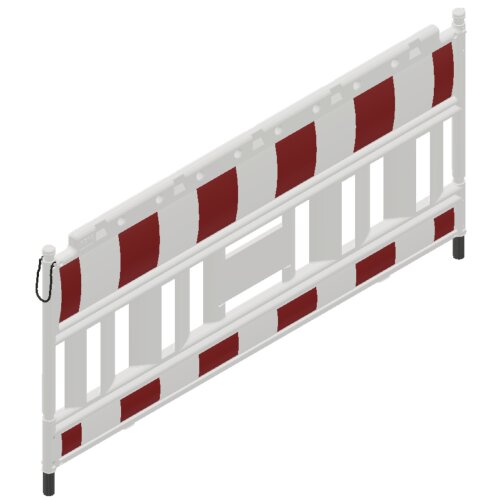 Schrankenzaun Euro2 NOX mit Tragegriff Folie RA1  Lampenadapter ohne Lampenadapter