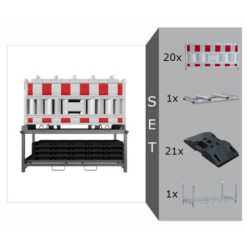 Schrankenzaun-Set Cordon II, Folie RA1