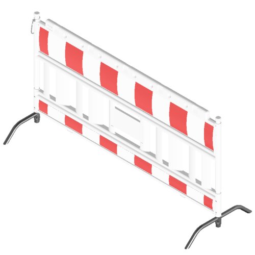 Schrankenzaun Euro2 mit schwenkbaren Stahlfüßen Lampenadapter ohne Lampenadapter