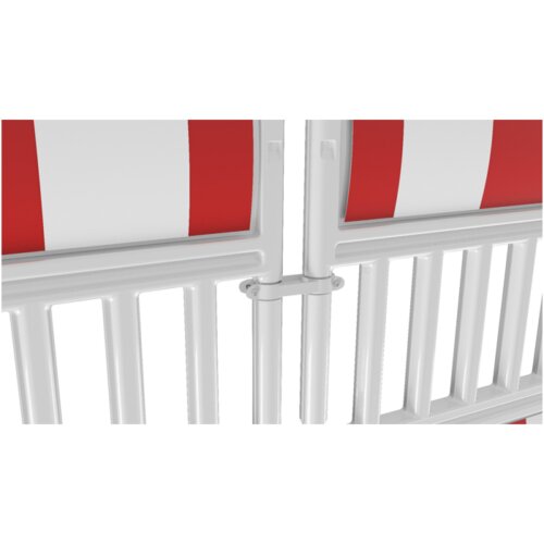 Schnellverbinder für Schranken- und Bauzäune