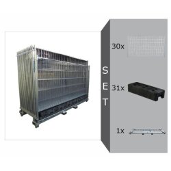 Bauzaun Profi Komplett-Set