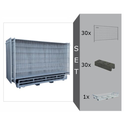 Bauzaun Profi Komplett-Set