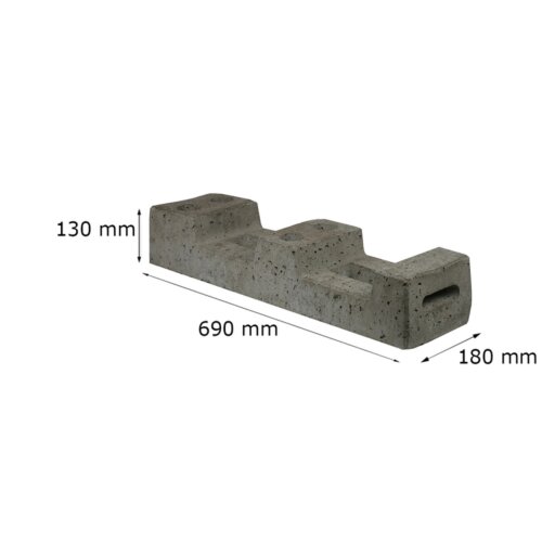Bauzaunfuß aus Beton