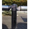 Verkehrsschutzgeländer-System Ø 60 mm Bauteil Standpfosten  Befestigung zum Einbetonieren mit Erdanker  Farbe ohne Farbe, verzinkt