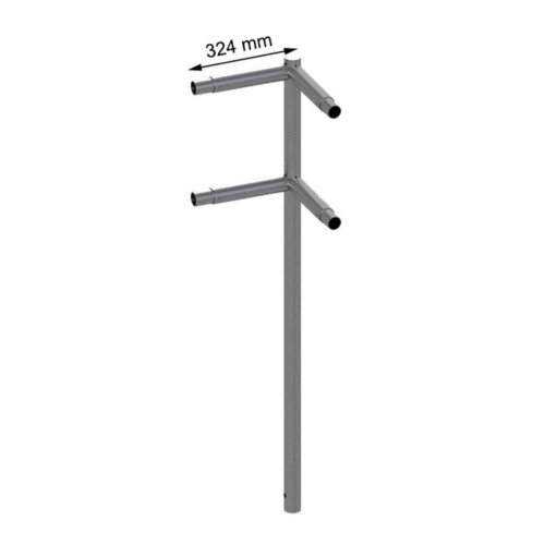 Schutzgeländer aus Stahlrohr Ø 48 mm, Höhe über Flur 1000 mm