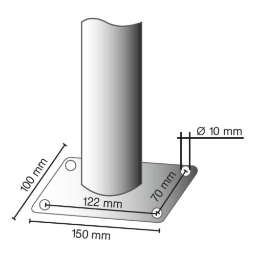 Schutzgeländer aus Stahlrohr Ø 48 mm