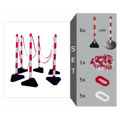 Kettenpfosten 6er-Set Cloud