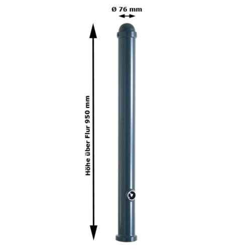 Stilpoller, Ø 76 mm mit Zierkappe