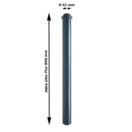 Stilpoller Ø 82 mm mit Halbkugelzierkopf