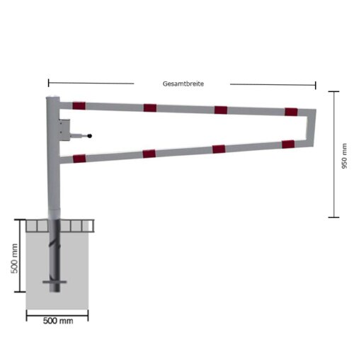Wegesperre 360° drehbar