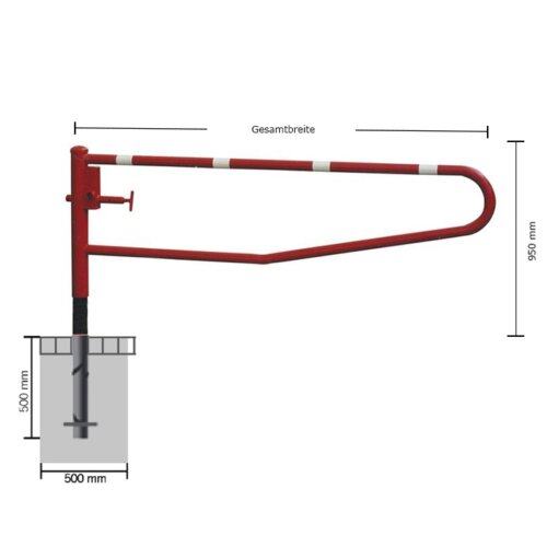 Drehbare Gatterschranke 360°