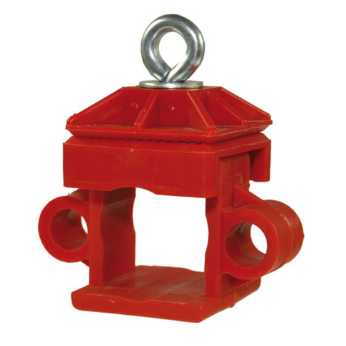 Schilderklemme aus Kunststoff mit Ösen Farbe weiß