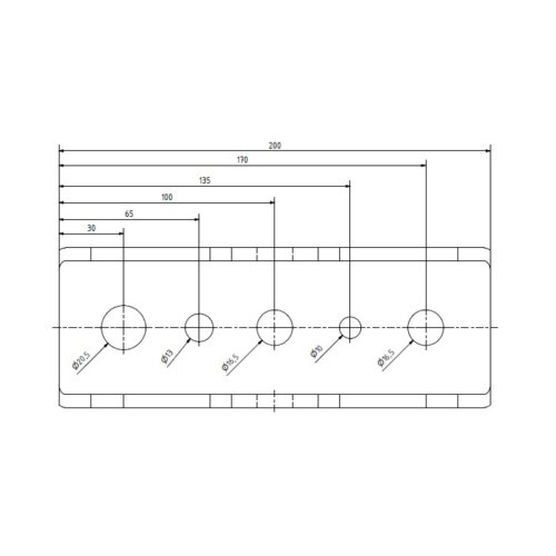 Schrägstütze lackiert Verstellbereich 1500 - 2610