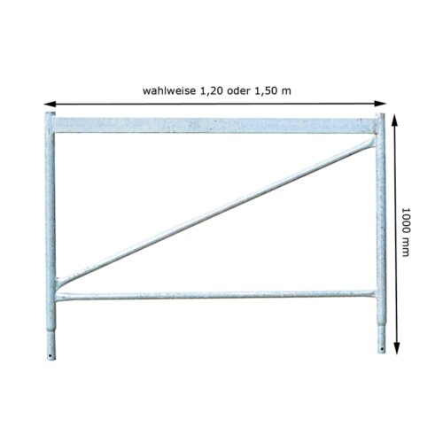 Aufsatzteil für Universal- und Kurbelgerüstböcke Breite 1,20  Farbe lackiert
