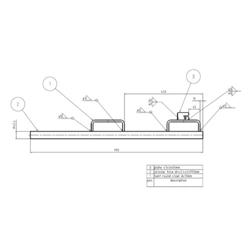 Ständer für Absperrlatten Modell für 2 Latten