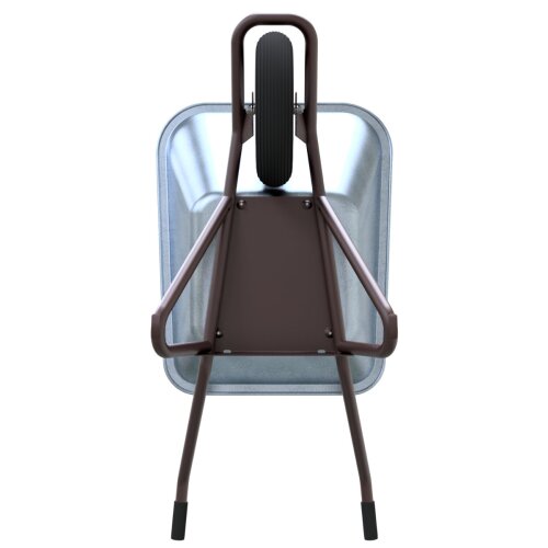 Schubkarre Polier Typ 24, ohne Muldenstütze, Flachmulde 85l mit Drahteinlage