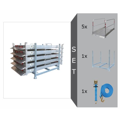 Alu-Grabenbrücken Komplett-Set, mit 5 Alu-Grabenbrücken