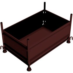 Stapelvollwandbehälter mit Kranhaken, lackiert...