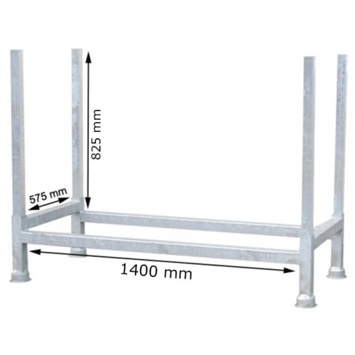 Palette für Absperrgitter, verzinkt