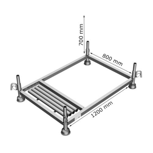 Stapelpalette mit Kranhaken, lackiert