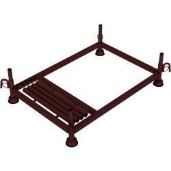 Stapelpalette mit Kranhaken, lackiert