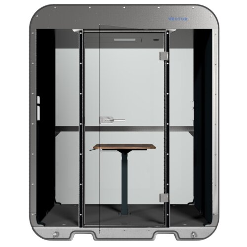 V-Office mobil, aus verzinktem Stahl, ohne Farbe